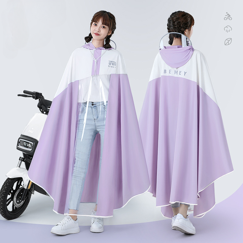 Cycling Rain Jacket Commute - Impermeabile per bicicletta potabile Impermeabile trasparente