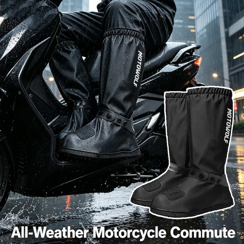 Cycling Shoes For Commute - Copriscarpe Impermeabili per Pendolari all'Aperto, Riutilizzabili,