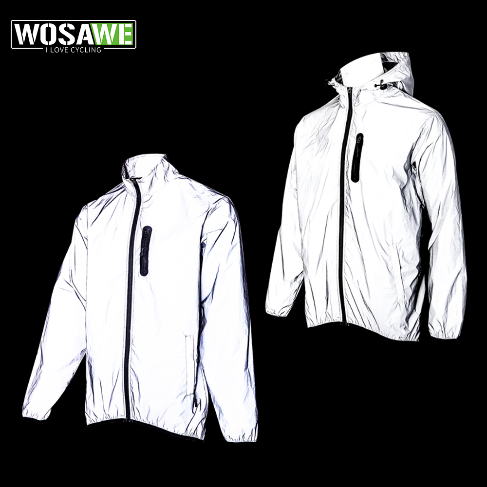 Cycling Rain Jacket Commute - WOSAWE Giacca da uomo completamente riflettente