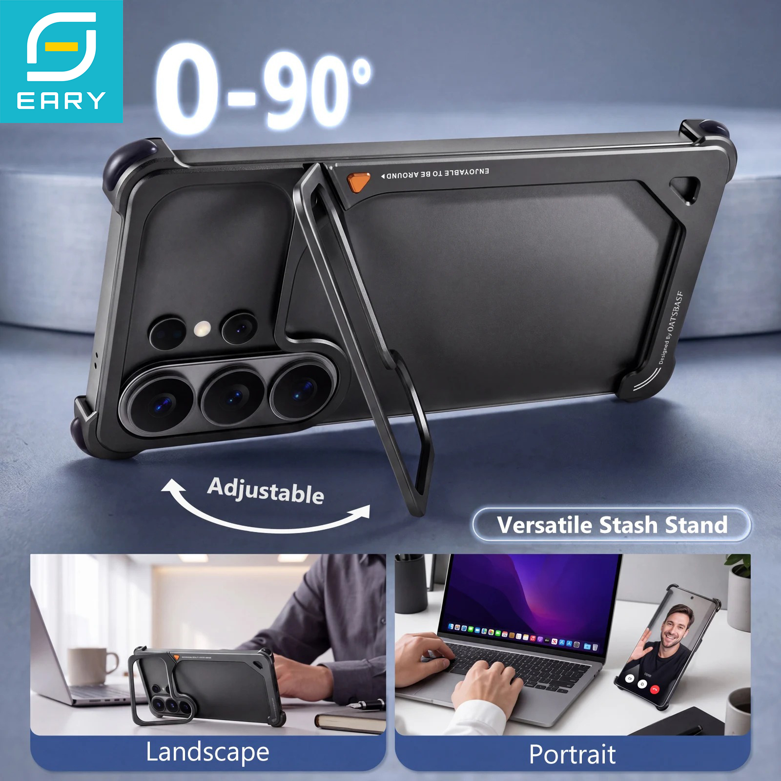 Kickstand Adjustable - Custodia a 9 forme Eary per
