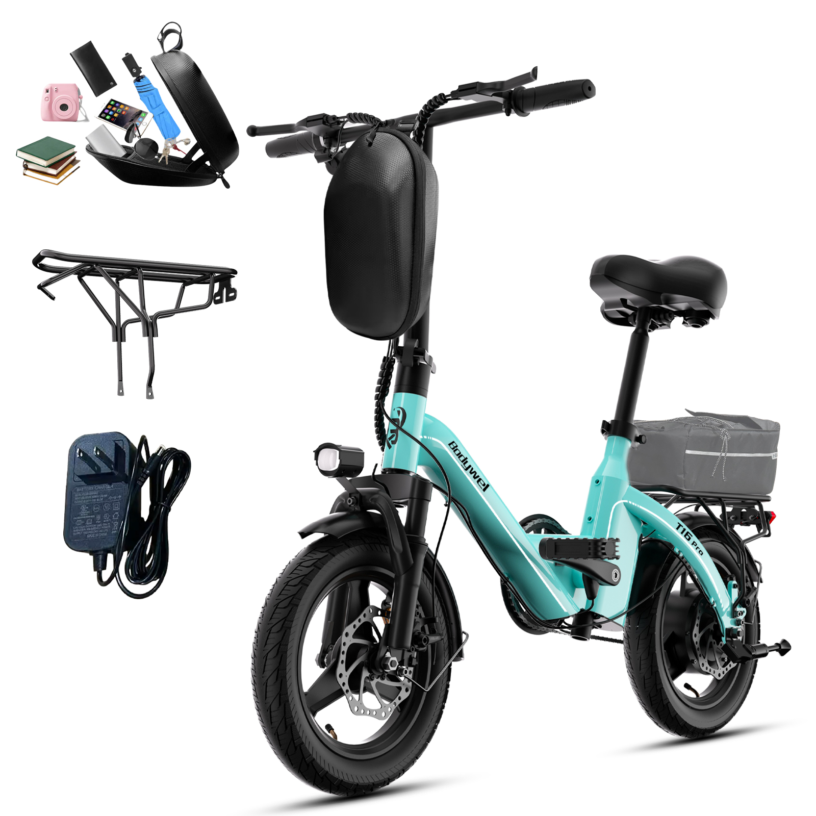 Commuting With Bike - Bicicletta Elettrica Pieghevole 400W per Adulti,