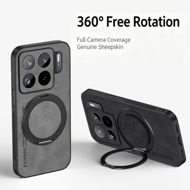 Kickstand Adjustable - Custodia Magnetica per Telefono in Pelle