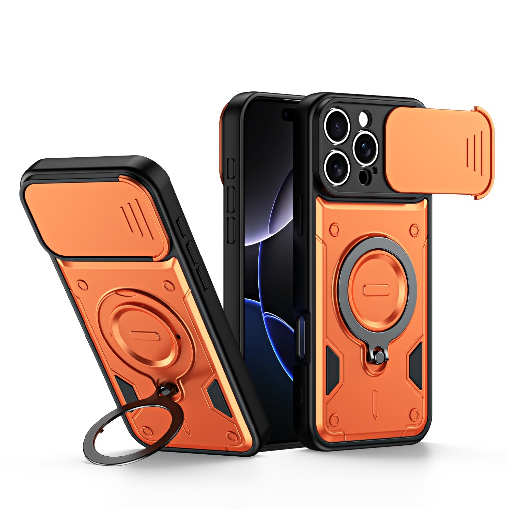 Kickstand Adjustable - Custodia antiurto Armor con copertura scorrevole