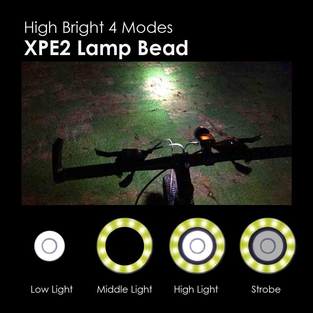 Cycling Commute Gear - Set di Luci LED Impermeabili Ricaricabili