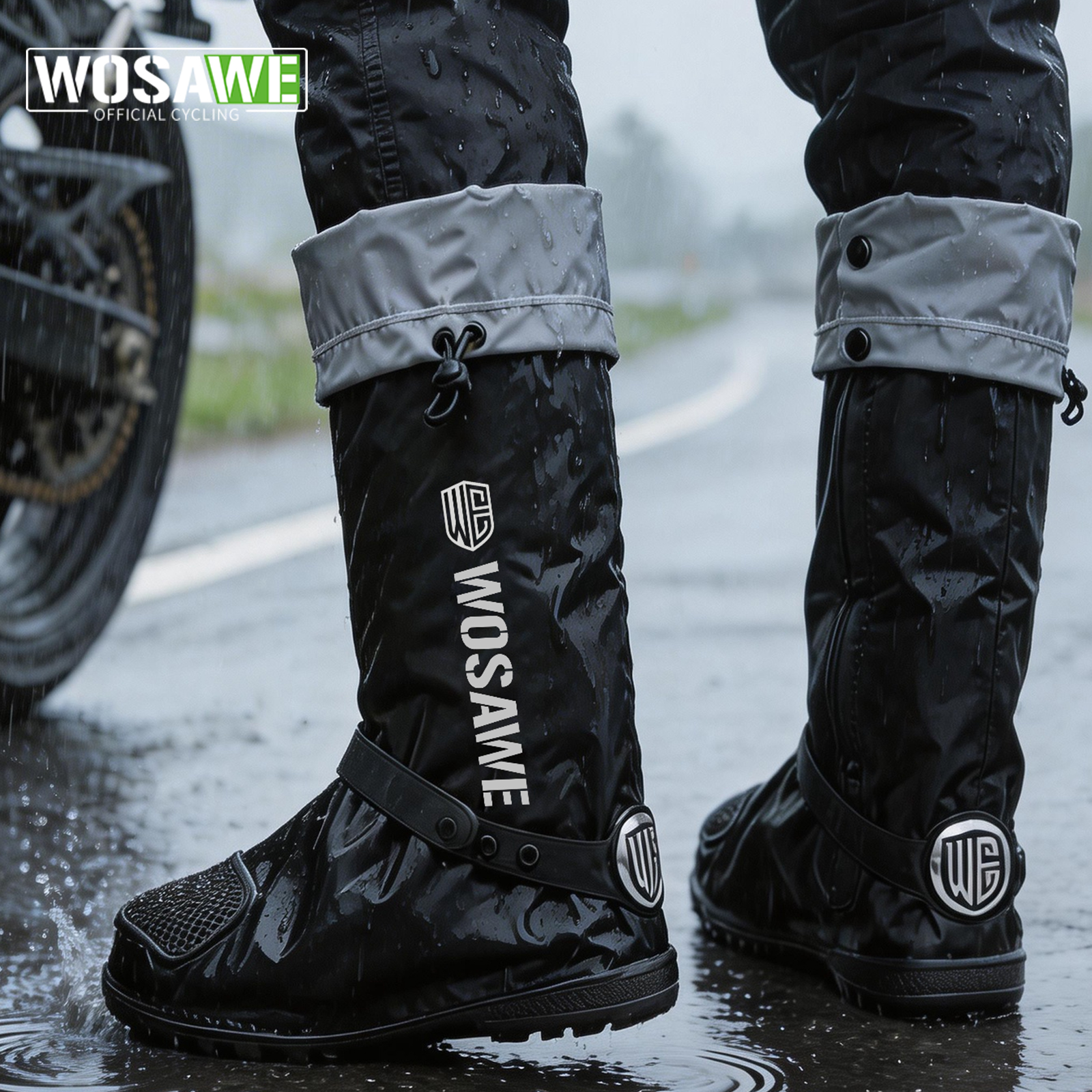 Cycling Shoes For Commute - WOSAWE Copriscarpe Impermeabili Antipioggia a Tubo