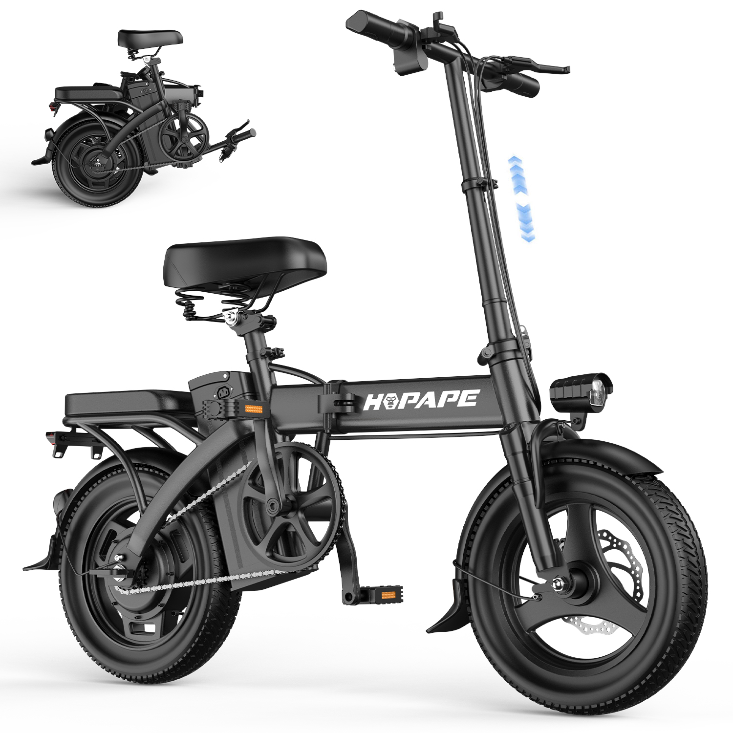 Commuting With Bike - Bicicletta Elettrica Pieghevole per Adulti, Motore