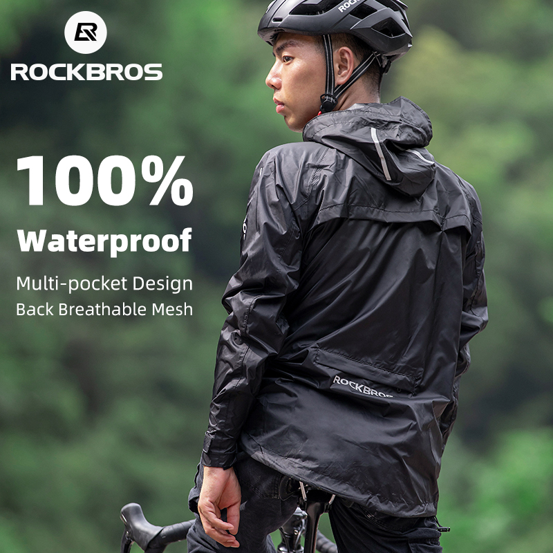 Cycling Rain Jacket Commute - ROCKBROS impermeabile ciclismo impermeabile cappotto da