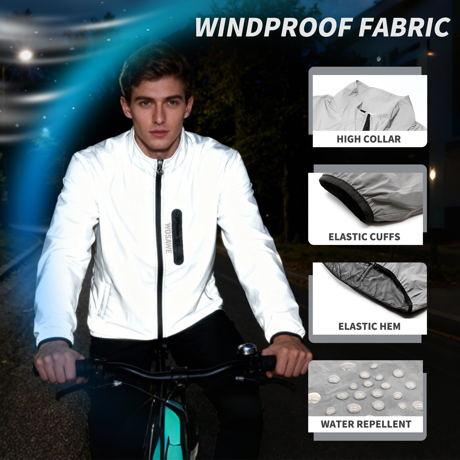 WOSAWE Giacca da uomo completa - Cycling Rain Jacket Commute recensione e prezzo