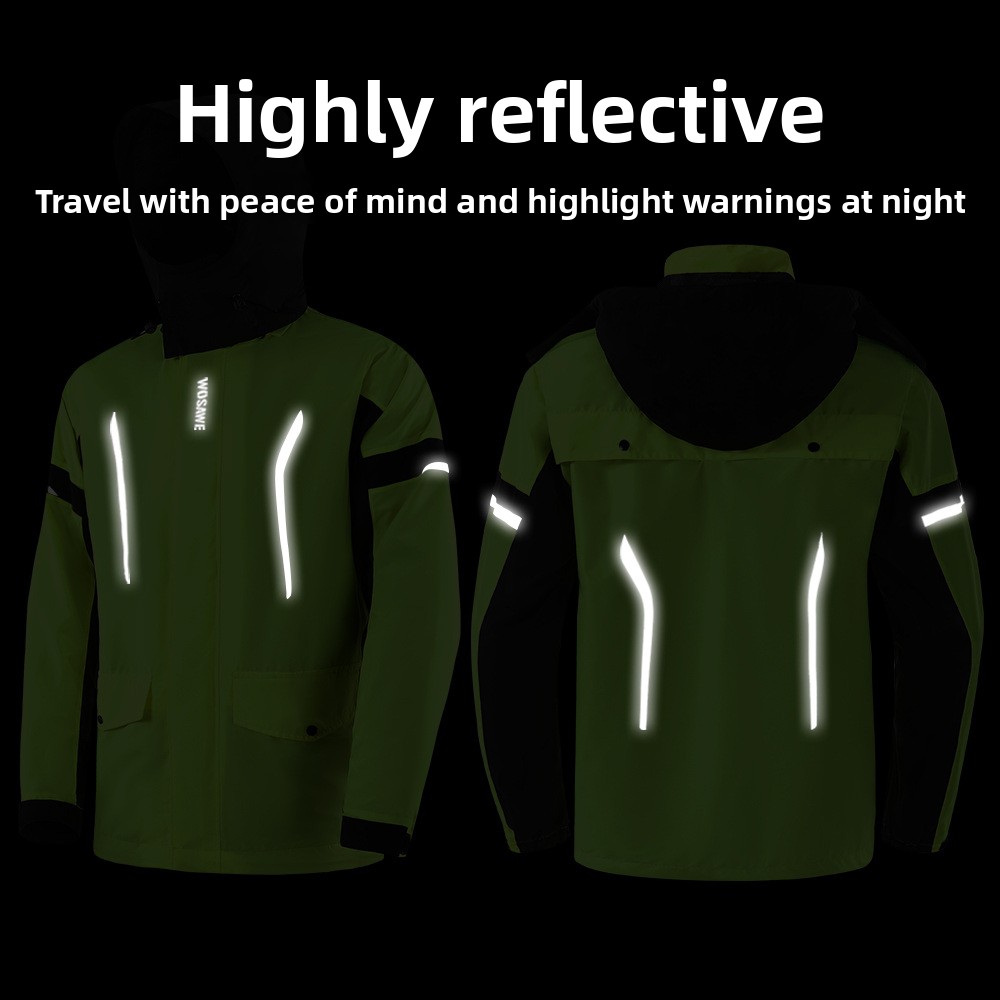 WOSAWE Completo Antipioggia da - Cycling Rain Jacket Commute recensione e prezzo