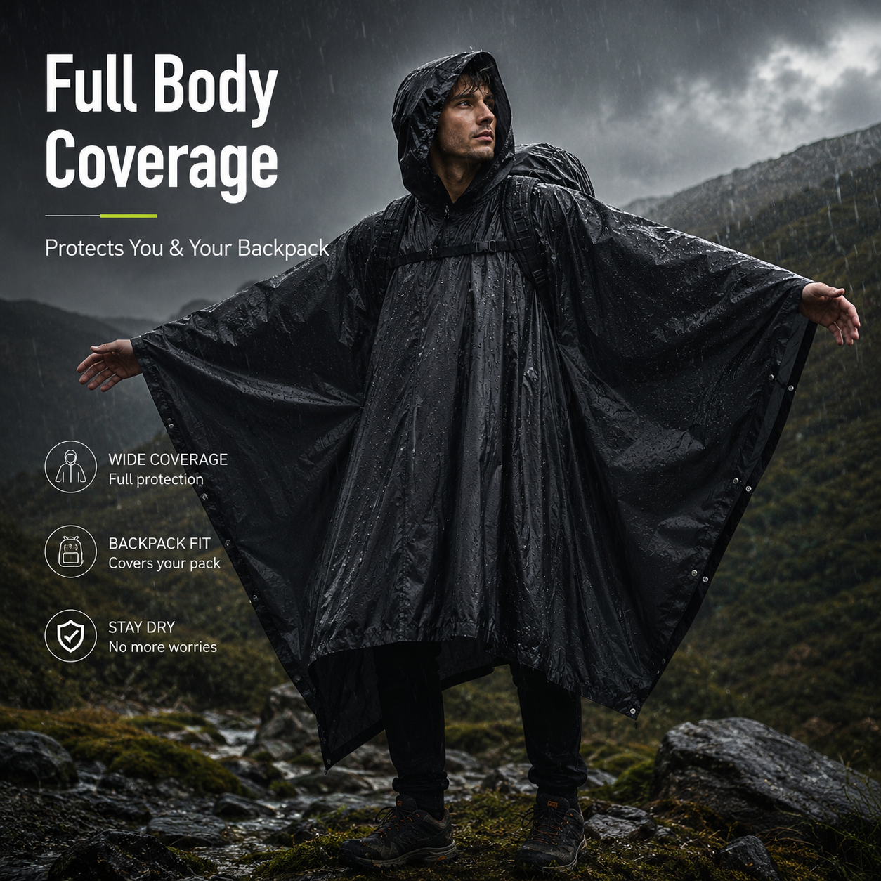Poncho Impermeabile Riutilizza - Cycling Rain Jacket Commute recensione e prezzo
